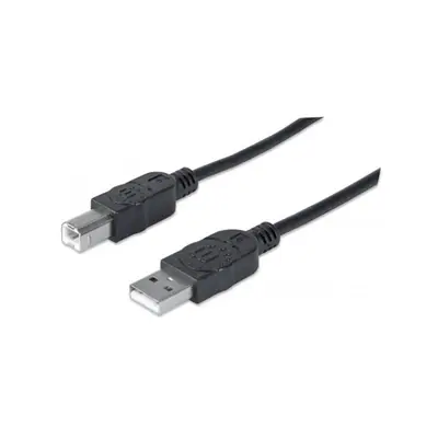 Manhattan Kábel - USB nyomtató kábel (USB2.0, USB-A - USB-B, 180cm, Fekete)