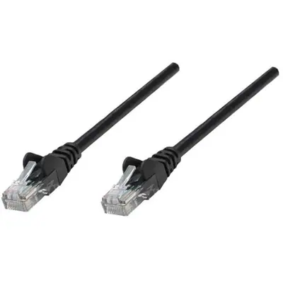 Manhattan Kábel - U/UTP Patch (RJ45 to RJ45, Cat6, 0.5m, Fekete)