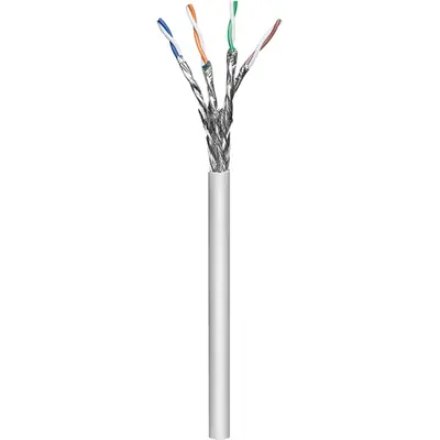 Manhattan Kábel - S/FTP Fali kábel dob (100m, réz, 23AWG, LSZH, CPR-Dca rated, Cat6a, Szürke)