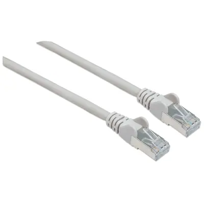 Manhattan Kábel - S/FTP Patch (RJ45 to RJ45, Cat7 kábel Cat6A moduláris csatlakozóval, 1m, szürke, réz)