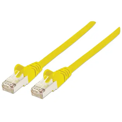 Manhattan Kábel - S/FTP Patch (RJ45 to RJ45, Cat7 kábel Cat6A moduláris csatlakozóval, 10m, sárga, réz)