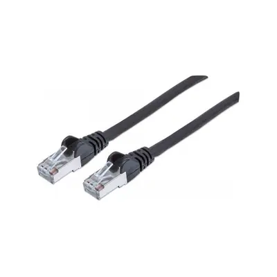 Manhattan Kábel - S/FTP Patch (RJ45 to RJ45, Cat7 kábel Cat6A moduláris csatlakozóval, 2m, fekete, réz)