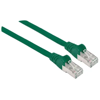 Manhattan Kábel - S/FTP Patch (RJ45 to RJ45, Cat7 kábel Cat6A moduláris csatlakozóval, 3m, zöld, réz)