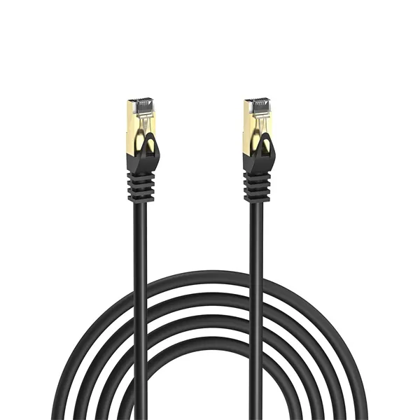 S-link Kábel - MM-CAT7010 (S/FTP patch kábel, CAT7, 10 GBPS, aranyozott, fekete, 10m)