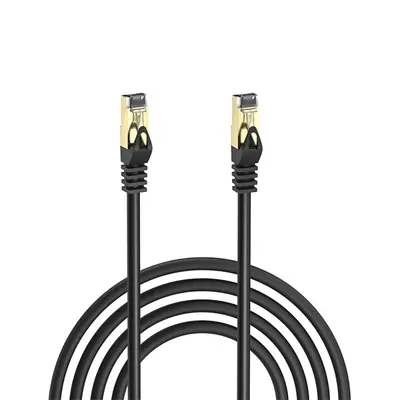 S-link Kábel - MM-CAT702 (S/FTP patch kábel, CAT7, 10 GBPS, aranyozott, fekete, 2m)