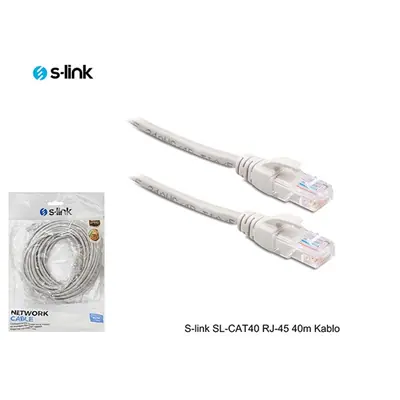 S-link Kábel - SL-CAT40 (UTP patch kábel, CAT5e, szürke, 40m) – 2. kép