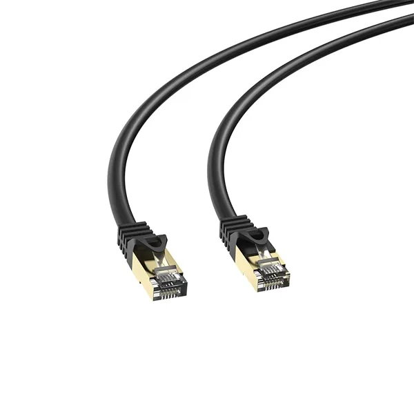 S-link Kábel - SL-CAT710M (S/FTP patch kábel, CAT7, aranyozott, fekete, 10m) – 2. kép