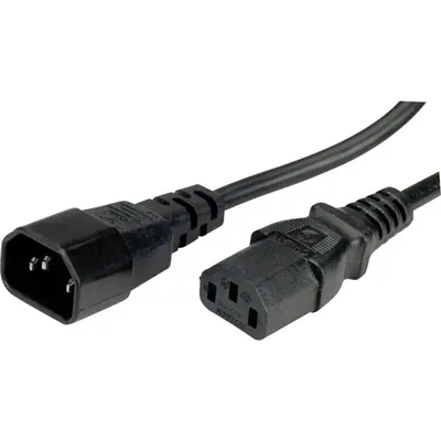 Value Tápkábel - 19.99.1510 (Monitor / Szünetmentes tápkábel, C13-C14, fekete, 1m)