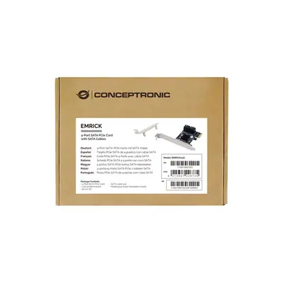 Conceptronic Bővítőkártya - EMRICK02G (PCIe x1 to 4x SATA III) – 2. kép
