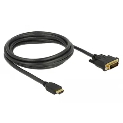 Delock Átalakító Kábel - 85654 (HDMI - DVI (24+1), apa/apa, kétírányú, 2m) – 2. kép