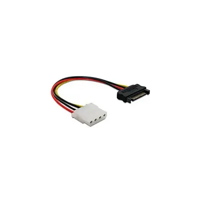 Delock SATA Power -> Molex Power 4pin M/F tápkábel 0.12m