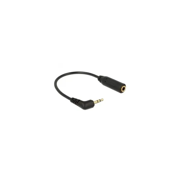 Delock Kábel - 65672 (2.5 mm Jack, 3 pin, forgatott -> 3.5 mm Jack, 3 pin, apa/anya, 0,2m) – 2. kép