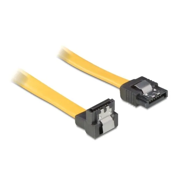 Delock SATA F/F adatkábel 0.5m le/egyenes sárga