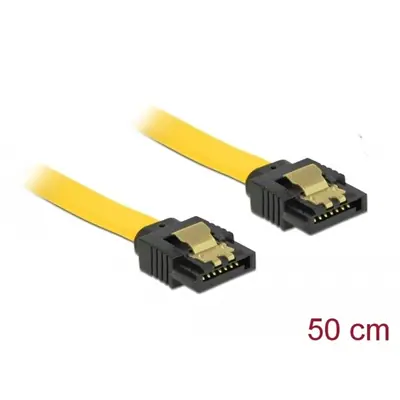 Delock SATA 3 F/F adatkábel 0.5m sárga