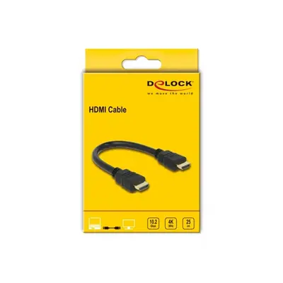 Delock HDMI 1.4 M/M video jelkábel 0.25m fekete