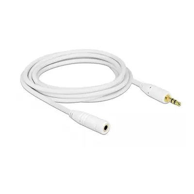 Delock Kábel - 83769 (3,5 mm Jack Hosszabbító kábel, apa/anya, 3 pin, fehér, 3m) – 2. kép