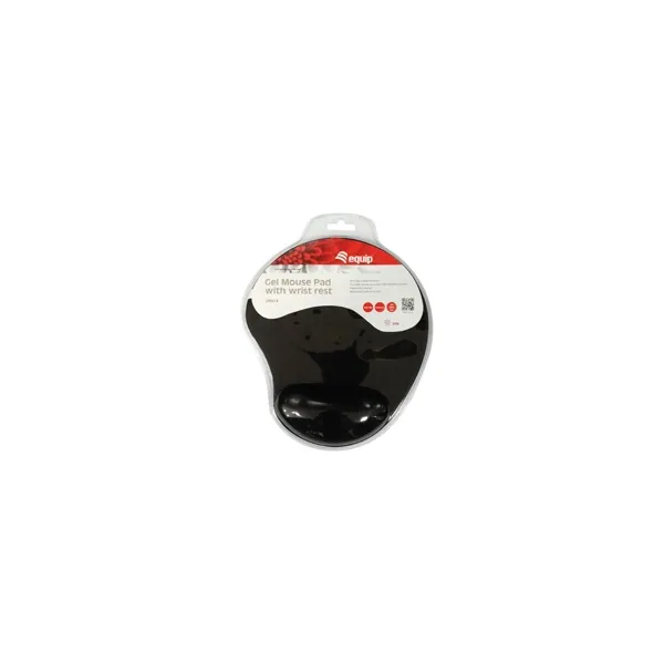 Equip-Life Egérpad - 245014 (szövet, csúszásmentes, 230 x 200 x 20mm, csuklótámasz, fekete) – 5. kép