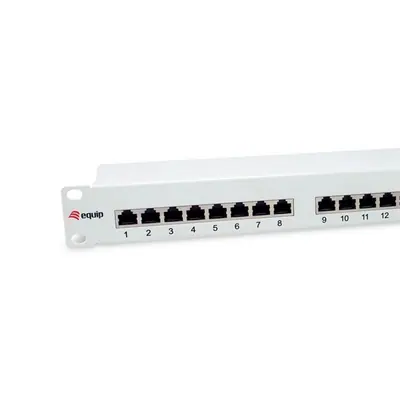 Equip Patch Panel - 326325 (24 port, Cat6, 1U, árnyékolt, szürke) – 2. kép