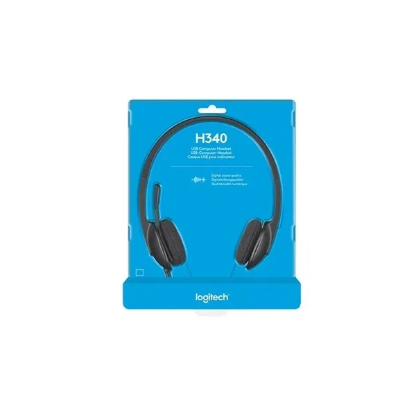 Logitech Fejhallgató - H340 Headset (USB, mikrofon, fekete) – 4. kép