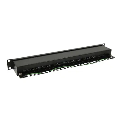 Walisec patch panel - PP-P6S2401 (24 port, Cat6, 1U, árnyékolt, fekete) – 2. kép