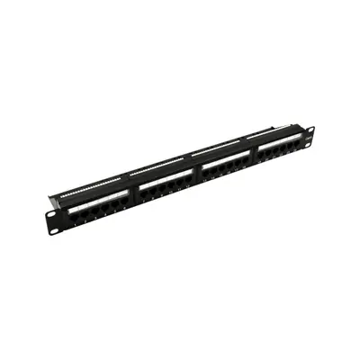 Walisec patch panel - PP-P6U2401 (24 port, Cat6, 1U, árnyékolatlan, fekete)