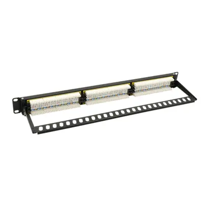 Walisec patch panel - PP-P6U2402 (24 port, Cat6, 1U, árnyékolatlan, fekete) – 2. kép