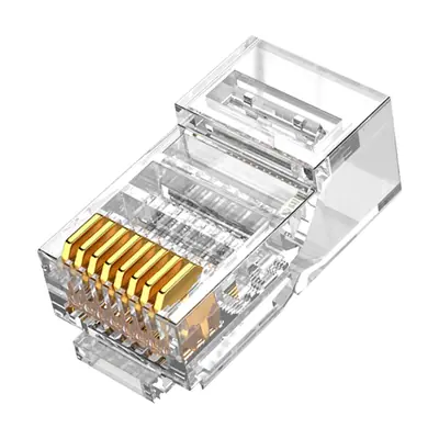 Walisec csatlakozó - RJ45-6U (RJ45, Cat6, árnyékolatlan, 8P8C, aranyozott) 100db/csomag