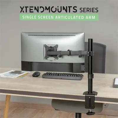 Advance Monitor Asztali konzol - XTENDMOUNTS Single (17-32", Max.: 9kg, dönthető, forgatható, fekete) – 2. kép