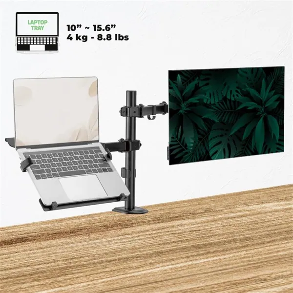 Advance Monitor/Notebook Asztali konzol - XTENDMOUNTS FLEX (17-32", Max.: 2x9kg, dönthető, forgatható, fekete) – 4. kép
