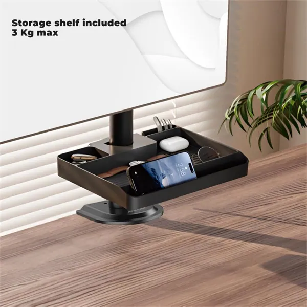 Advance Monitor/Notebook Asztali konzol - XTENDMOUNTS FLEX (17-32", Max.: 2x9kg, dönthető, forgatható, fekete) – 5. kép