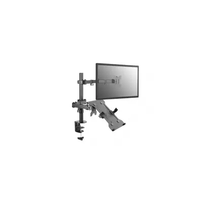 Equip Monitor/Laptop konzol - 650119 (13"-32", 2 monitor, dönthető, forgatható, állítható magasság, Max.: 2x8kg, fekete) – 2. kép