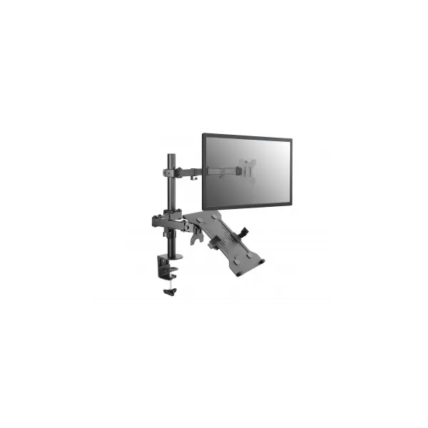Equip Monitor/Laptop konzol - 650119 (13"-32", 2 monitor, dönthető, forgatható, állítható magasság, Max.: 2x8kg, fekete) – 2. kép