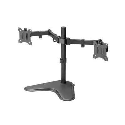 Equip Monitor Asztali konzol - 650123 (17"-32",2 monitor,dönthető, forgatható, Max.: 2x 8kg, fekete) – 2. kép