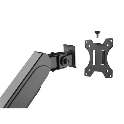 Equip Monitor Asztali konzol - 650133 (17"-32", 2 monitor, dönthető, forgatható, állítható magasság, Max.:2x9kg, fekete) – 2. kép