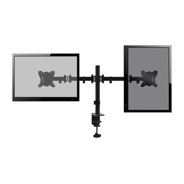 Equip Monitor Asztali konzol - 650152 (13"-27", 2 monitor, dönthető, forgatható, állítható magasság, Max.:2x9kg, fekete) – 3. kép