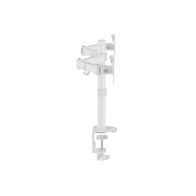 Equip Monitor Asztali konzol - 650167 (17"-32", 2 monitor, dönthető, forgatható, állítható magasság, Max.:2x9kg, fehér) – 2. kép