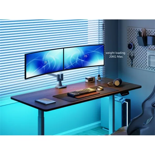 Equip Monitor Asztali konzol - 650183 (17"-35", 2 monitor, dönthető, forgatható, Max.: 2x20kg, fehér) – 8. kép