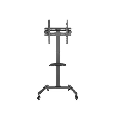 Equip TV/Monitor állvány - 650607 (32"-55", dönthető, állítható magasság, gurulós, Max.:35kg, fekete) – 2. kép