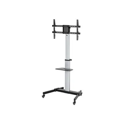 Equip TV állvány - 650630 (37"-86" álló, gurulós, forgatható 90°, dönthető, Max.:50kg, fekete) – 2. kép
