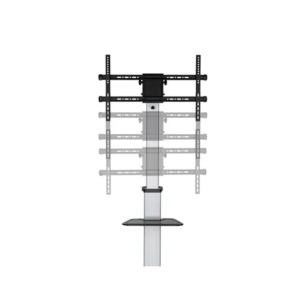 Equip TV állvány - 650630 (37"-86" álló, gurulós, forgatható 90°, dönthető, Max.:50kg, fekete) – 6. kép