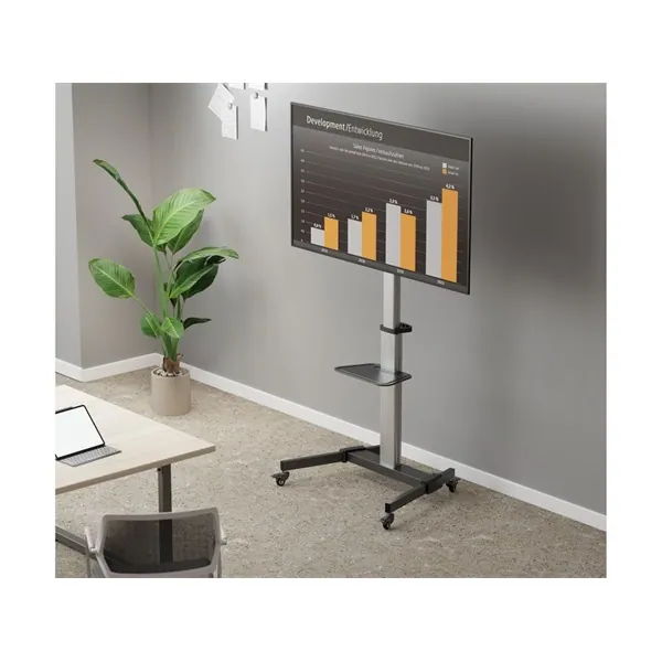 Equip TV állvány - 650630 (37"-86" álló, gurulós, forgatható 90°, dönthető, Max.:50kg, fekete) – 7. kép