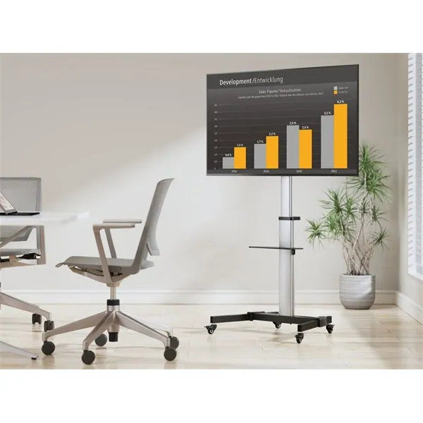 Equip TV állvány - 650630 (37"-86" álló, gurulós, forgatható 90°, dönthető, Max.:50kg, fekete) – 8. kép