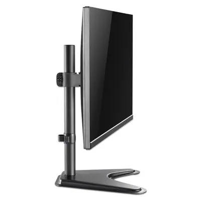 Manhattan asztali állvány - 1db monitor részére (min.VESA:75x75, 17"-27"-ig, 360° fordítás, kábel rendező,7kg, fekete) – 2. kép
