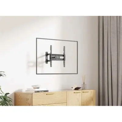 Manhattan TV állvány - Fali, dönthető, forgatható, szintezhető, TV állvány Fekete (max.VESA:400x400)(32"-55"-ig) – 2. kép