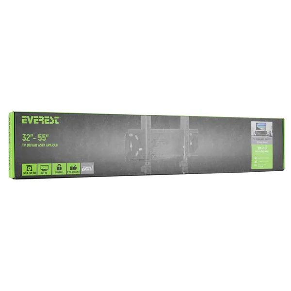 Everest TV állvány - TK-10 (32"-55"-ig, Fali, ultra keskeny, Fekete) – 5. kép