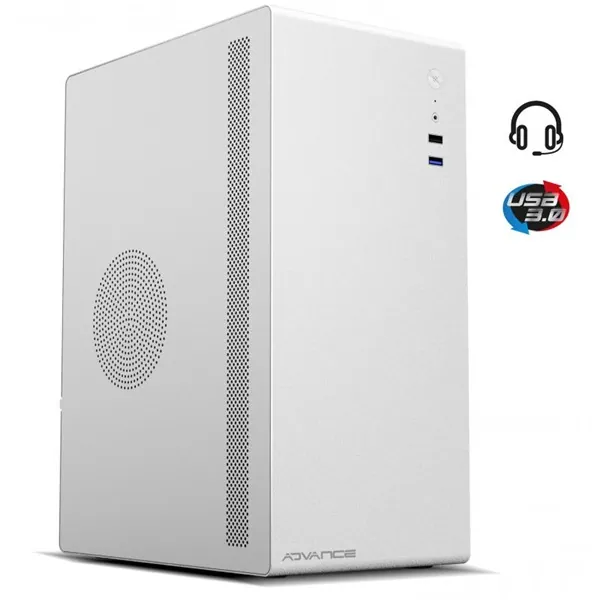 Advance Számítógépház - OPTIMA White (MicroATX, USB2.0+USB3.0, fehér) – 3. kép
