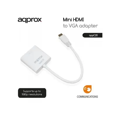 APPROX Átalakító - Mini HDMI to VGA adapter – 2. kép