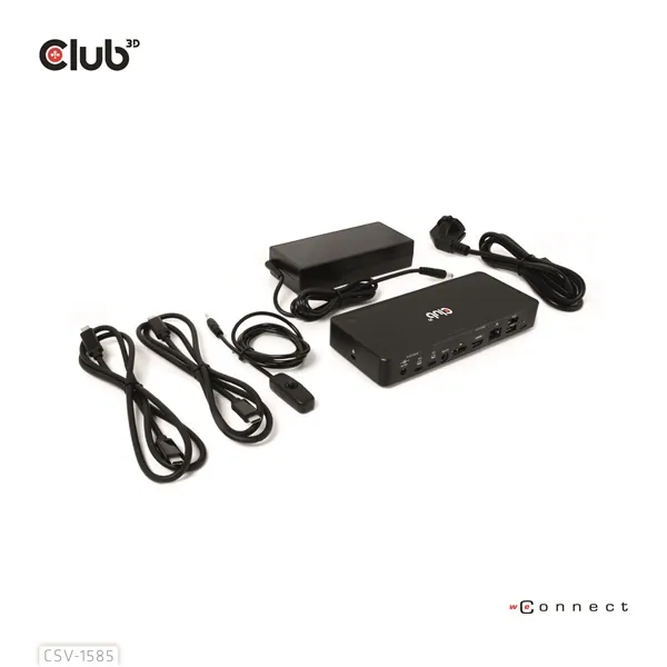 Club 3D KVM Switch - CSV-1585 (2xUSB-C to HDMI, DP, USB-C 100W PD3.0, 2xUSB-C, 3xUSB-A, 3,5 Jack, RJ45, 4k60Hz) – 7. kép