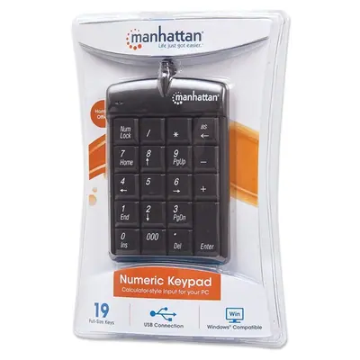 Manhattan Numerikus billentyűzet - USB , Fekete – 2. kép