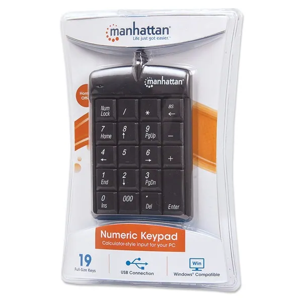 Manhattan Numerikus billentyűzet - USB , Fekete – 2. kép